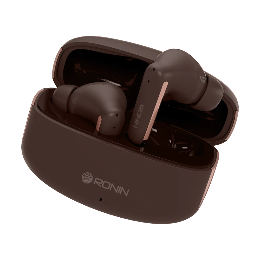 Ronin R-140 ANC & ENC Earbuds, 500mAh Battery with AI Voice Assistant, Gaming Mode, High-Performance Quad Mic Setup Ronin R-140 ANC & ENC Earbuds, 500mAh Battery with AI Voice Assistant, Gaming Mode, High-Performance Quad Mic Setup
